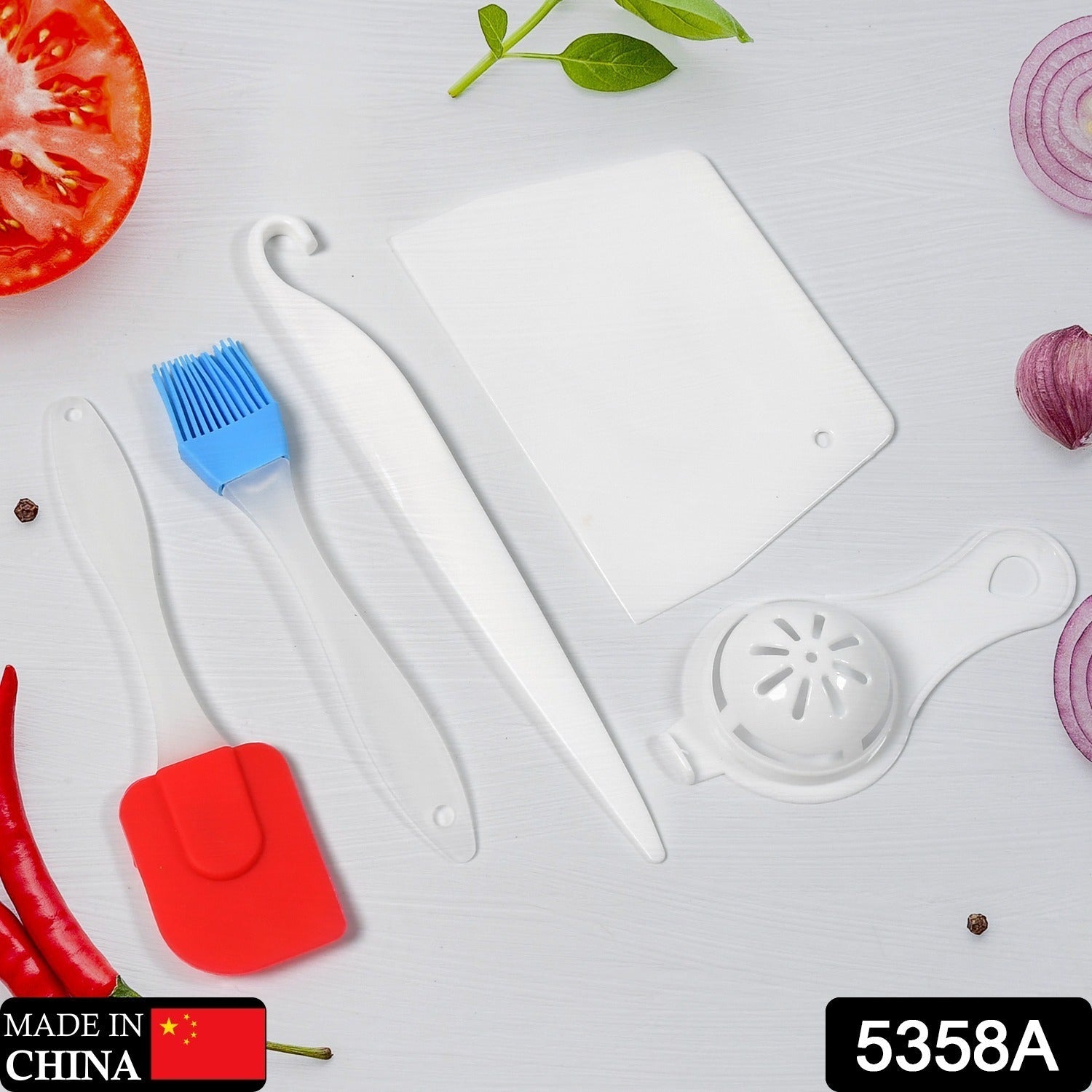 5358 Cake Making and Decorating Tools Combo Suitable For Kitchen, Home and Bakery ( 5pc Set ) DeoDap 5358 Cake Making and Decorating Tools Combo Suitable For Kitchen, Home and Bakery ( 5pc Set ) DeoDap